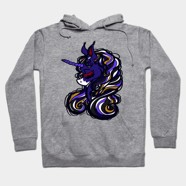 Baltimore Football Unicorn Hoodie by Jan Grackle